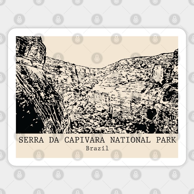 Serra da Capivara National Park - Brazil Magnet by Lakeric